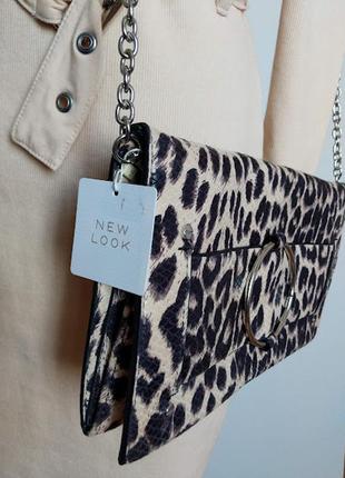 Сумка-клатч через плече жіноча в леопардовий принт new look5 фото