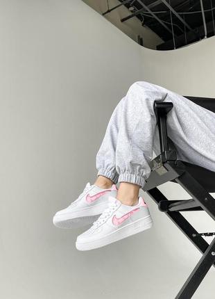 Жіночі кросівки nike air force 1 low jewel white pink love