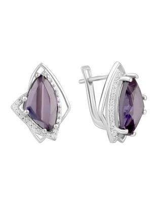 Серебряные серьги с александритом 9.364ct (2098560)