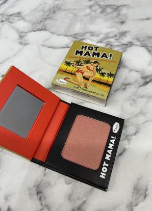 Hot mama ! рум'яна для обличчя 3г thebalm hot mama! shadow/blush