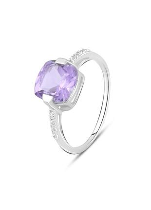 Серебряное кольцо с натуральным аметистом 2.98ct (17.5/18/18.5 см размеры) 2111283