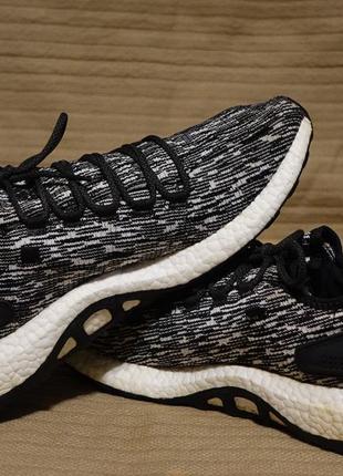 Фирменные меланжевые текстильные кроссовки adidas pure boost oreo glitch bb6280  48 р.