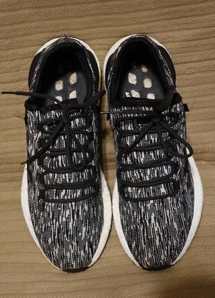 Фирменные меланжевые текстильные кроссовки adidas pure boost oreo glitch bb6280  48 р.3 фото