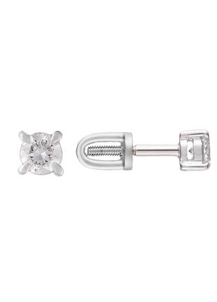 Золоті сережки з натуральними діамантами 0.1 ct (c0012white0100)