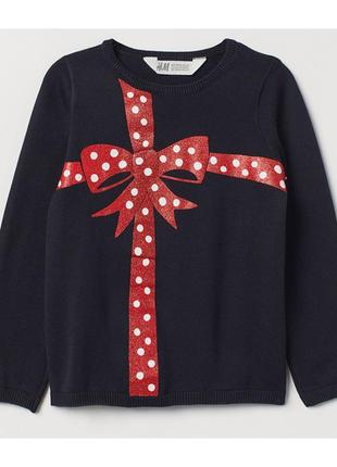 Джемпер дитячий светр h&m бант для дівчинки 98115