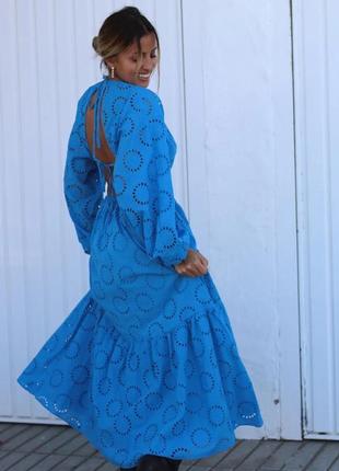Шикарна ярусна сукня плаття максі zara з обємними рукавами свіжі колекції сарафан zara