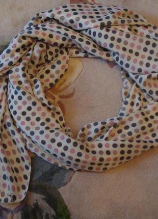 Вискозный шарф с забавным принтом "горошек"