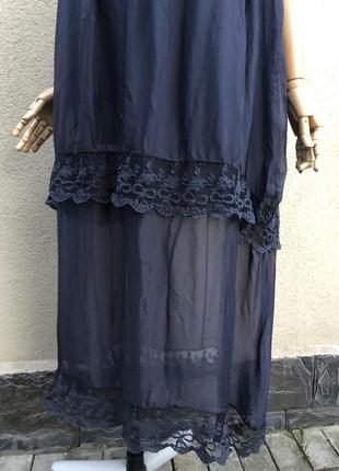 Шовкова сукня,сарафан,мереживо,етно стиль бохо,італія2 фото