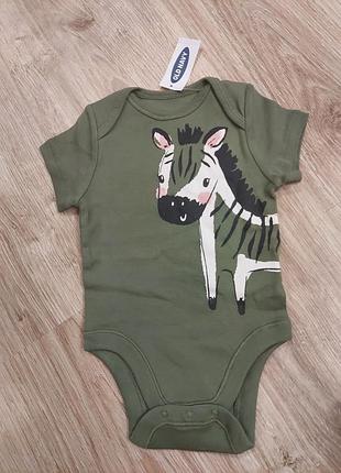 Боди человечек для малышей 3-6 месяцев летний