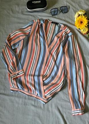 Блуза сорочка смужка1 фото