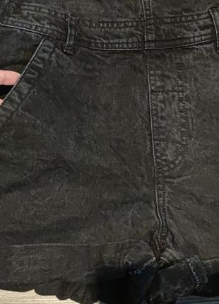 Чорний джинсовий комбінезон6 фото