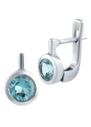 Срібні сережки з натуральним топазом 2.025 ct (0575803)
