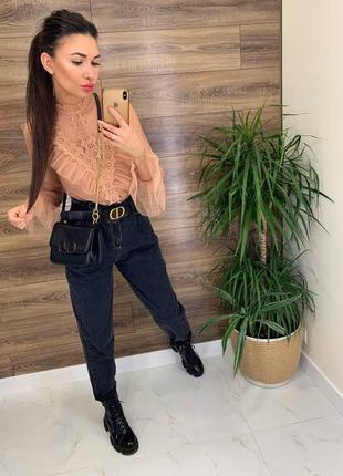 Блузка кружево фатин