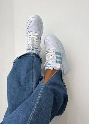 Кросівки жіночі adidas forum white blue/кроссовки женские адидас форум4 фото