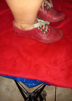 Стильные кожаные туфли 39 размера стелька 25