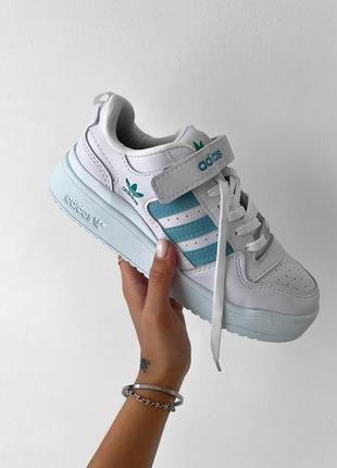 Кросівки жіночі adidas forum white blue/кроссовки женские адидас форум