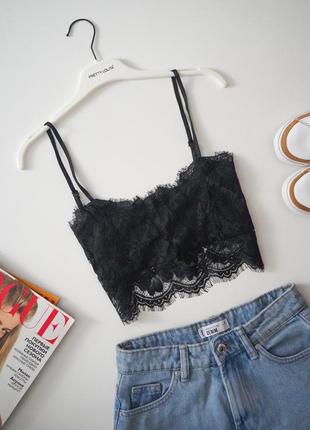 Топ кружевний чорний