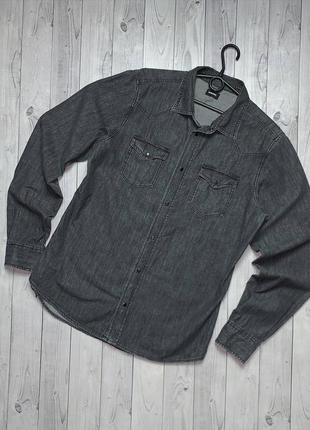 Рубашка diesel мужская серая дизель
