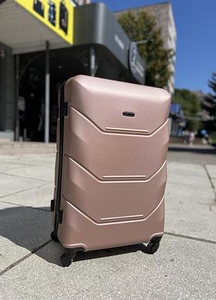 Валіза для ручної поклажі wings 147 xs розмір рожеве золото