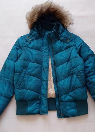 H&m. крута куртка на хутрі 12-13 років. 158 розмір.