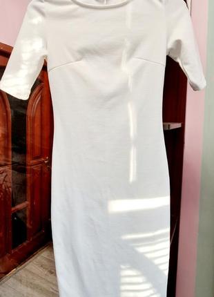 Біле плаття міді, класне міді плаття shein.2 фото