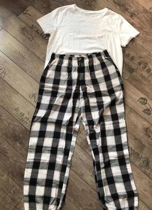 Victorias victorias secret вікторія сікрет піжама, костюм для сну flannel jogger tee-jama