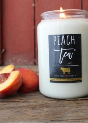 Велика ароматична свіча свічка farmhouse peach tea 🫖 вага 740гр5 фото