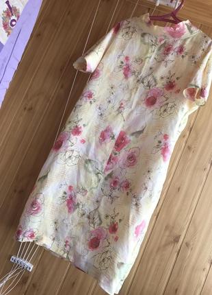 Літня сукня (льон) у розмірі m стиль оверсайз1 фото