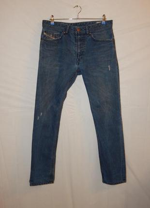 Мужские джинсы diesel braddom jeans-slim carrot -wash 0811k blue10 фото