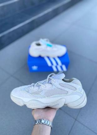 Adidas yeezy 500 blush кросівки ізі адідас жіночі розміри молочні світлий беж женские молочные кроссовки бежевые изи женские размеры с сеткой izi7 фото