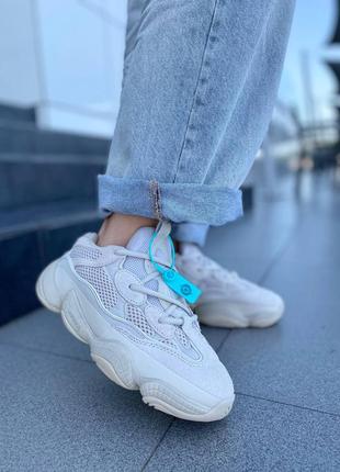 Adidas yeezy 500 blush кросівки ізі адідас жіночі розміри молочні світлий беж женские молочные кроссовки бежевые изи женские размеры с сеткой izi1 фото