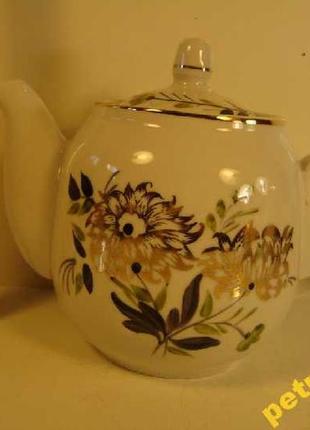 Гарний чайний сервіз срср баранівка ручний розпис, позолота №4402 фото