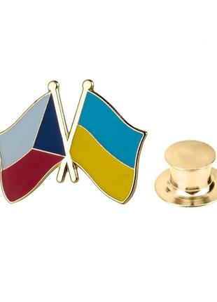 Значок пін прапор чехія україна brgv112808 національна символіка