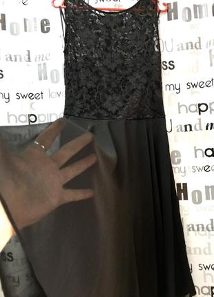 Платье нарядное чёрное шифоновое , коктейльное люкс качества1 фото