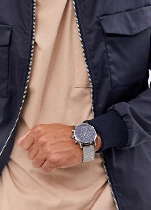 Годинник чоловічий у сріблястому кольорі tommy hilfiger original8 фото