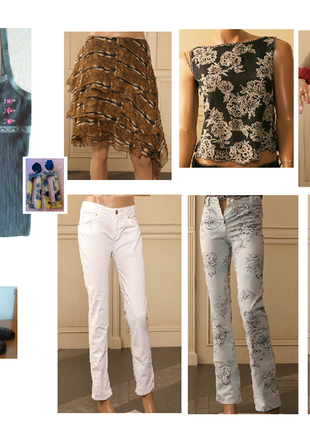 Штани легкі білі літні pianurastudio штанці джинси5 фото