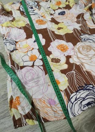 Льняная блуза в цветы gerry weber лен5 фото