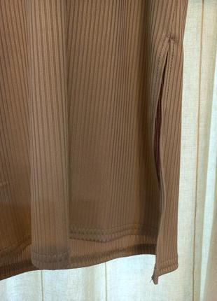 Трендова сукня в рубчик довга розріз базова розпродаж2 фото