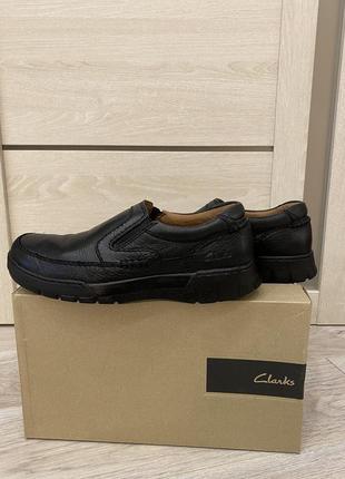 Мокасины clarks un tread полуботинки 7g/41,5 оригинал9 фото