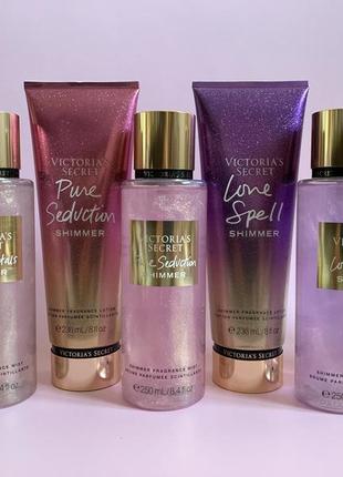 Спрей мист лосьйон лосьон love spell shimmer набор виктория сикрет victoria's victorias victoria secret2 фото