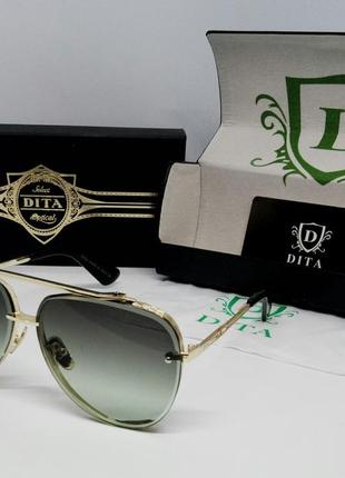 Dita стильнi брендовi чоловiчi сонцезахиснi окуляри cipo зеленi в золотi2 фото