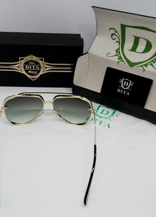 Dita стильнi брендовi чоловiчi сонцезахиснi окуляри cipo зеленi в золотi4 фото