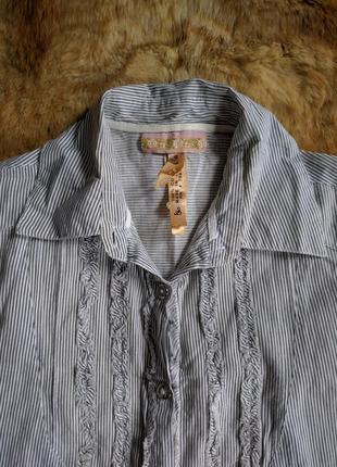 Рубашка летняя в мелкую полосочку3 фото