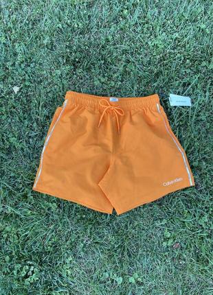 Новые шорты - плавки calvin klein (ck swim orange) с америки s,m,l8 фото