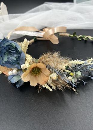 Вінок український в синіх тонах