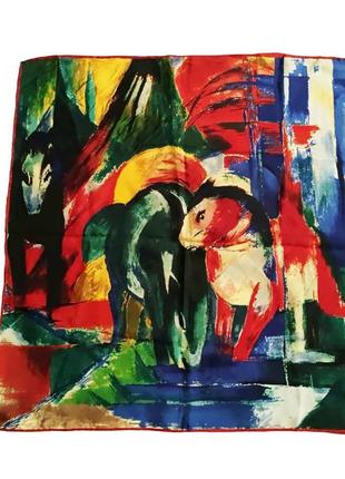 Franz marc 💥 шейный шелковый подписной платок картина /6664/