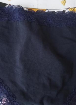 Темно сині бавовняні трусики iris фірми & lilly розмір м2 фото