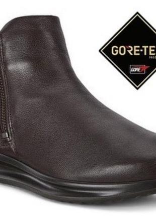 Жіночі, шкіряні черевики *ecco aquet* з gore-tex1 фото