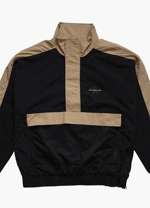 Куртка calvin klein colorblock monogram logo popover jacket