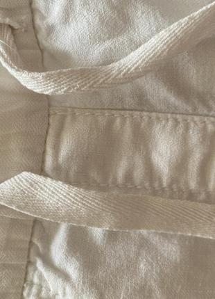 M&s білі штани суміш бавовни та льону4 фото